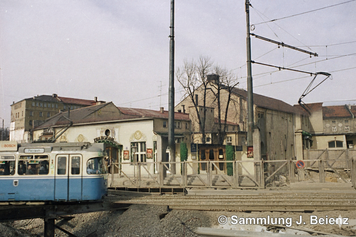 Generierte Aufnahme des Bürgerbräukellers aus den 1960er Jahren|600