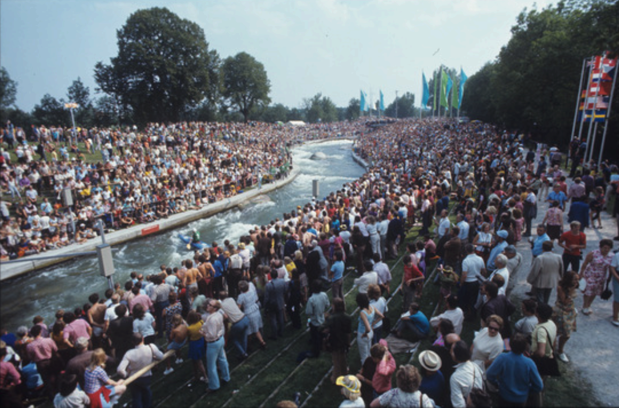 11.9.1972: Kanuslalomstrecke während der Wettkämpfe|600